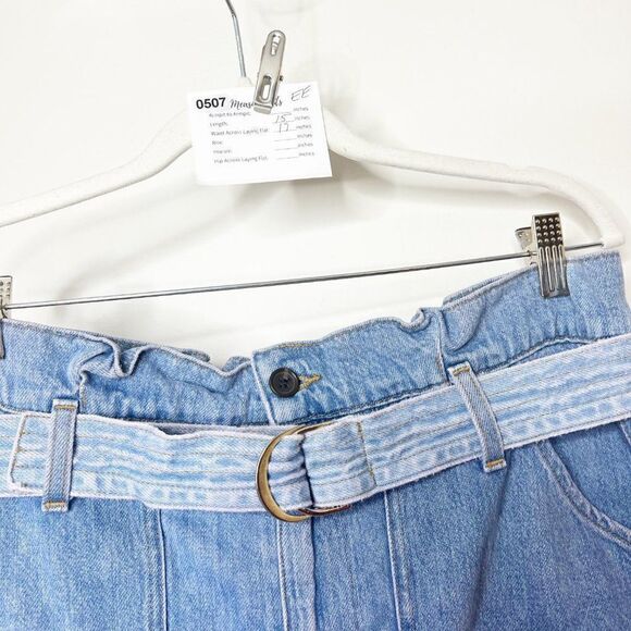 Frame Paperbag Skirt in Dan Regular Fit Pockets Belted Denin Size 27 - Picture 8 of 8